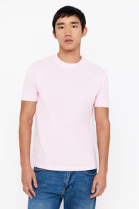 Cortefiel Basic piqué T-shirt Pink