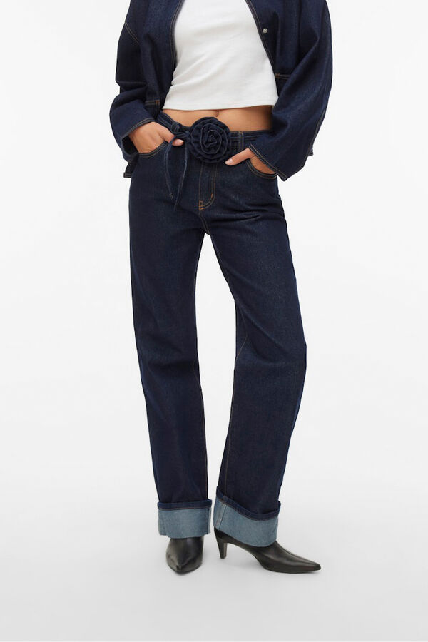 Vero Moda Jeans largos com bainha virada Azul