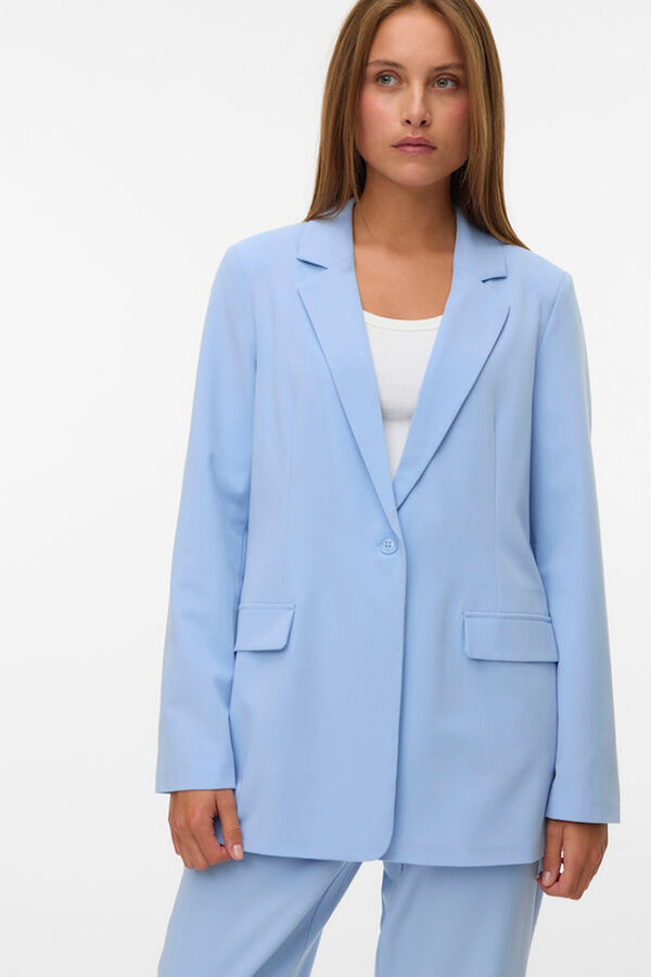 Vero Moda Blazer cl&aacute;sica de mujer corte recto Azul