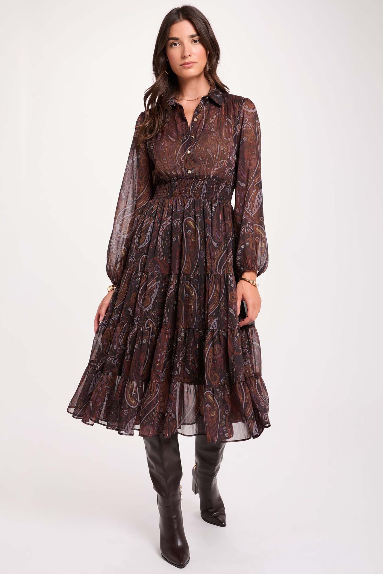 Morgan Vestido comprido de gaze