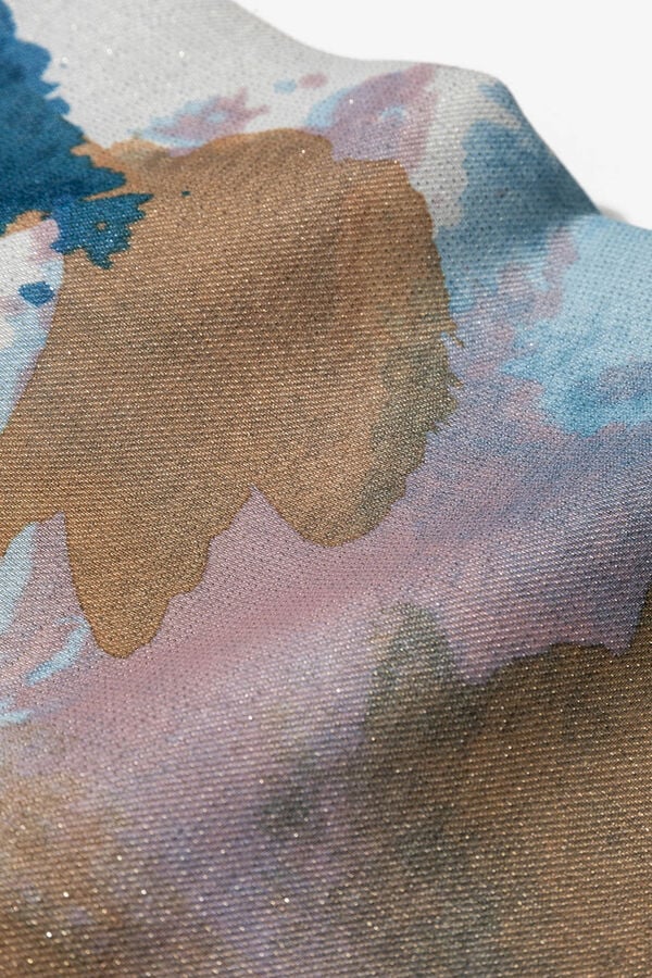 Vilanova Lenço retangular estampado Tostado