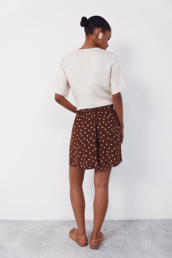 Cortefiel Fluid Bermuda shorts Printed brown