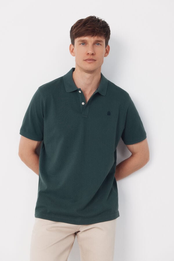 Cortefiel Basic piqué polo shirt Kaki