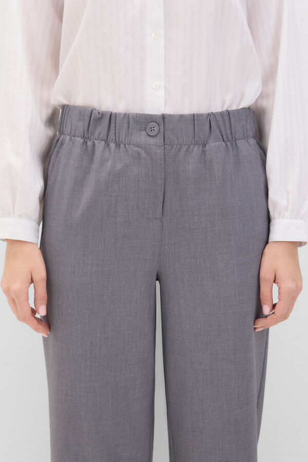 Cortefiel Pantalón vestir comfort Gris