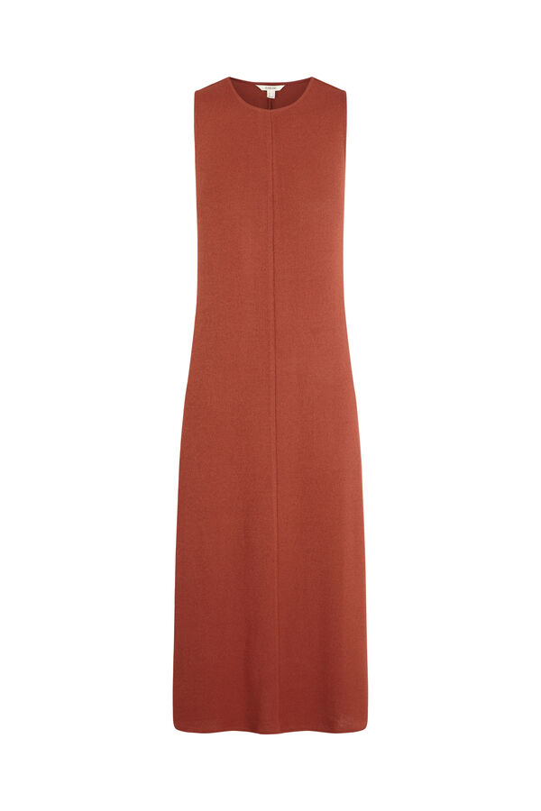 Slowlove Vestido b&aacute;sico com estrutura Castanho