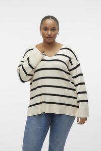 Vero Moda Curve Camisola de manga comprida e gola em bico Curve