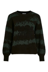 Cortefiel Jacquard knit jumper Black