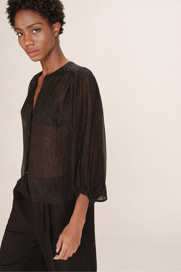 Grace & Mila Lurex blouse  Black