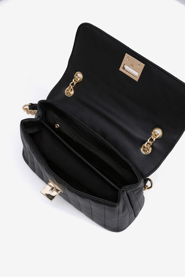 Vilanova Bolsa efeito pele acolchoado Preto