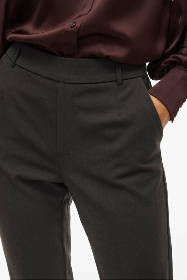 Vila Trousers with elasticated waist Black