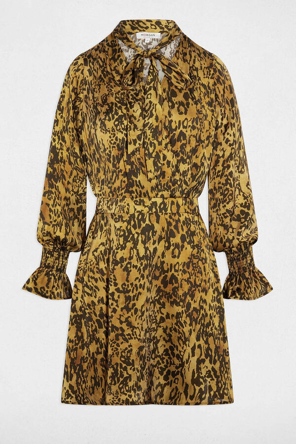 Morgan Vestido curto de cetim Multicolorido