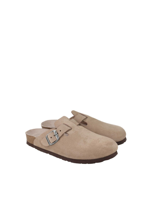 Genuins Tamanco de pele Tostado