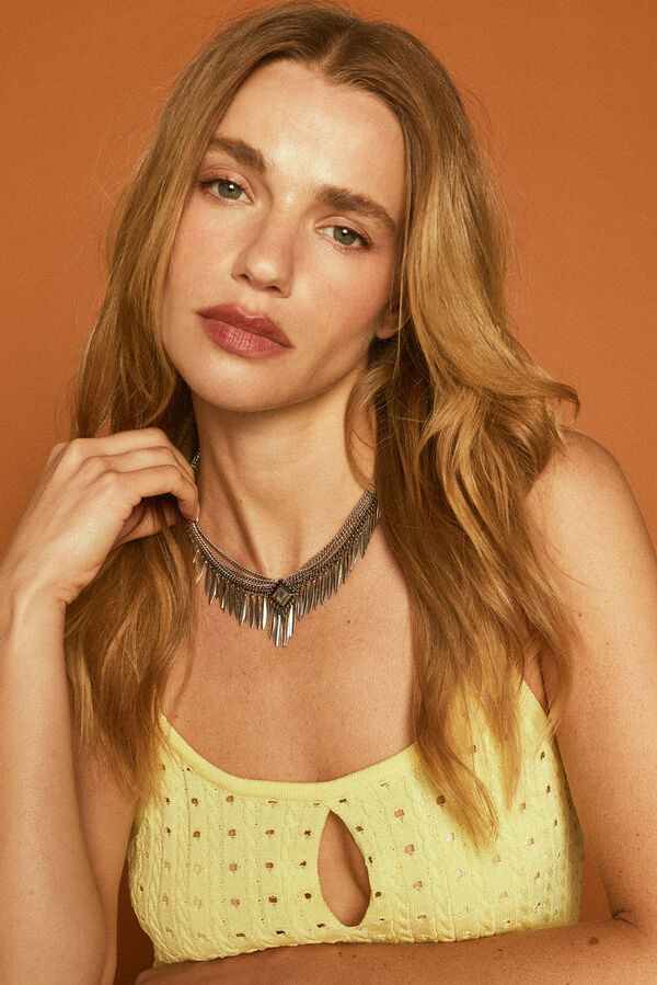 Slowlove Collar espias met&aacute;licas Gris