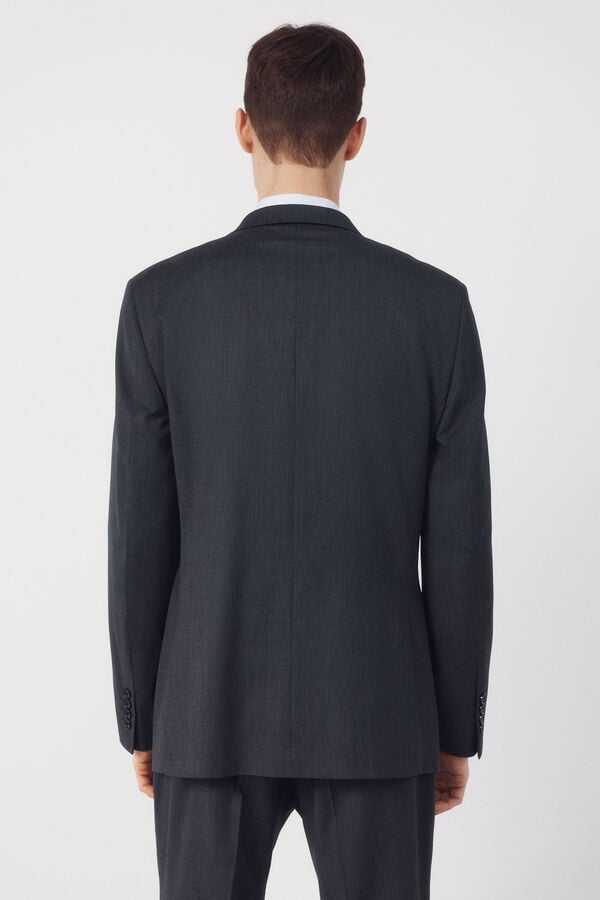 Cortefiel Plain Coolmax blazer Dark grey