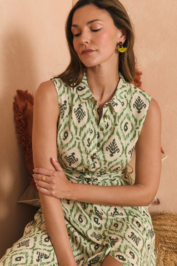 Pol&iacute;n Et Moi Vestido geom&eacute;trico Alba Verde