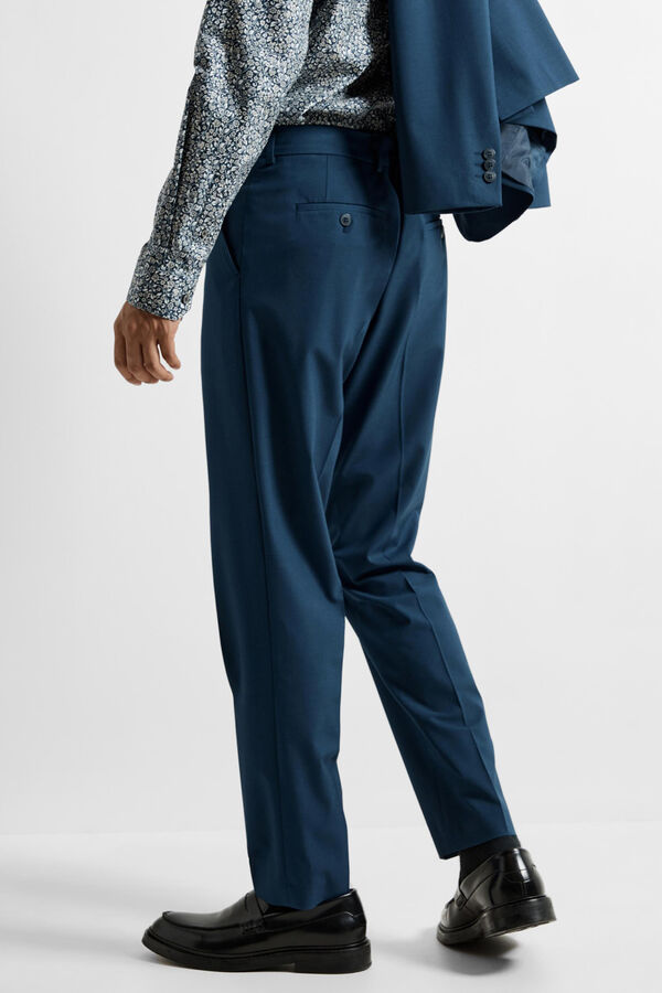 Cortefiel Slim fit suit trousers  Blue