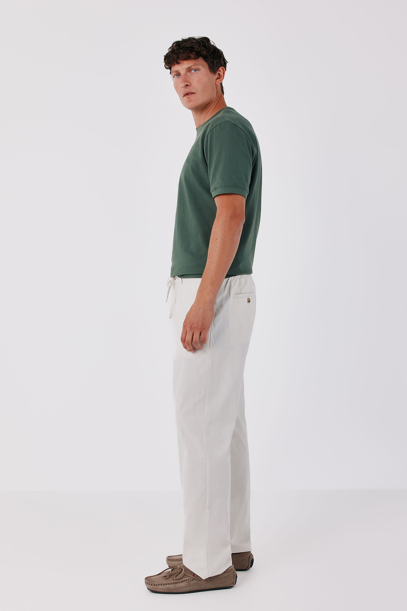 Cortefiel Piqu&eacute; fabric basic T-shirt