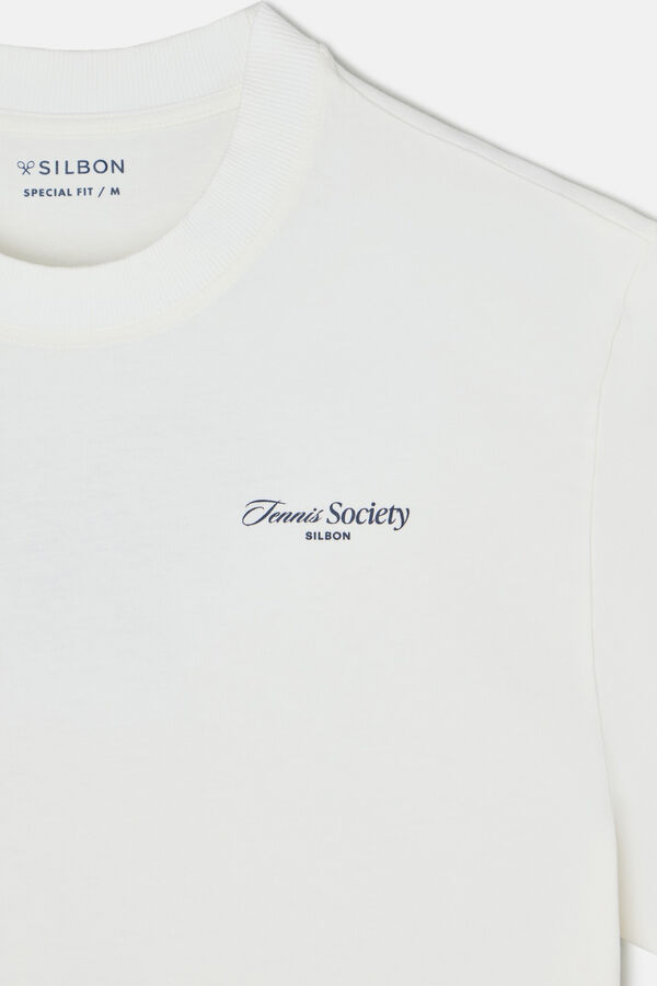 Silbon T-shirt especial para sociedade de tênis Ecru