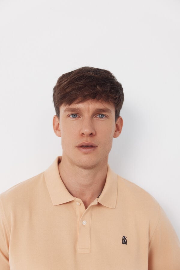 Cortefiel Basic piqué polo shirt Nude