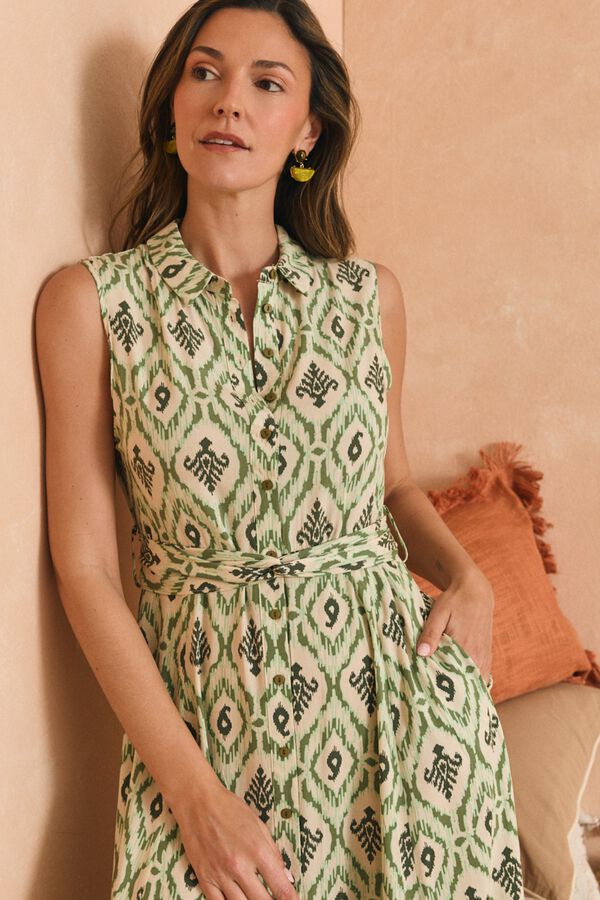 Pol&iacute;n Et Moi Vestido geom&eacute;trico Alba Verde