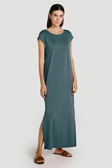 Vila Lurex long dress Turquoise