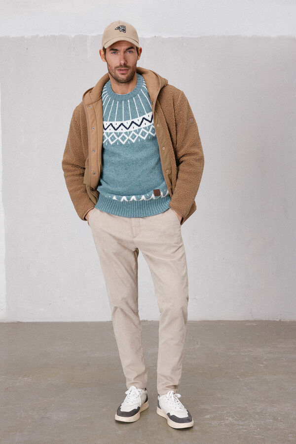 OOTO Chaqueta capucha con botones Beige