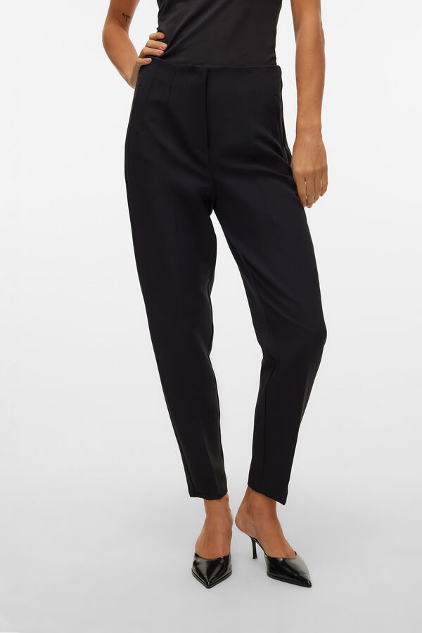 Vero Moda Pantalón largo de vestir Negro