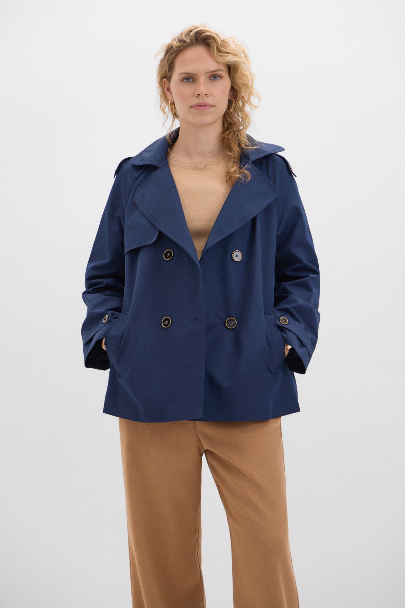 Flared trench coat womens cheap