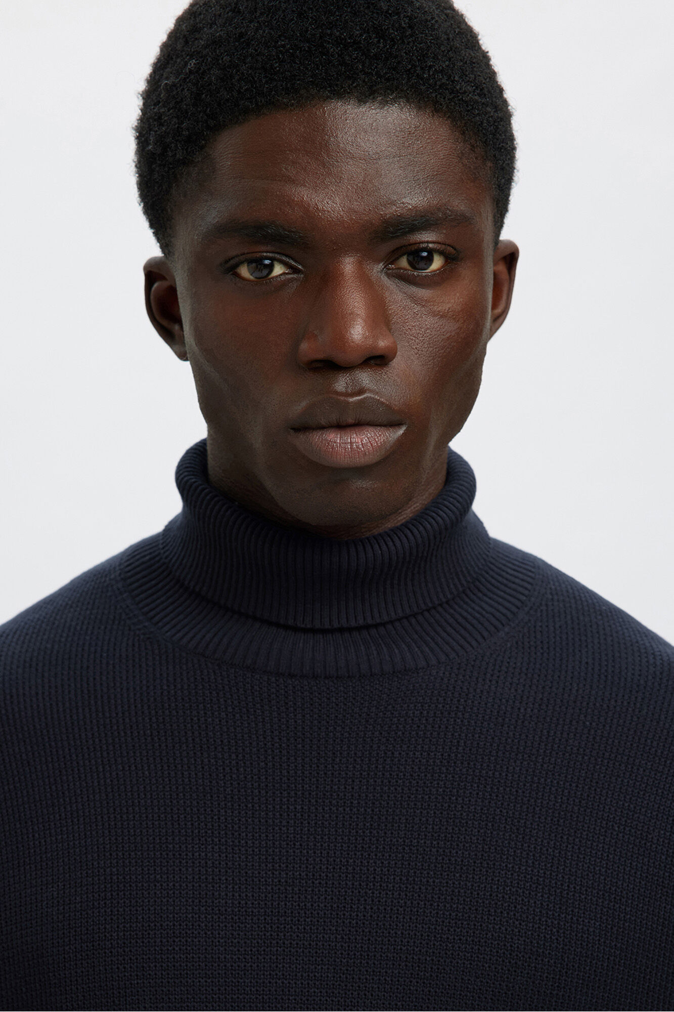 Selected Camisola de gola 100% algod&atilde;o org&acirc;nico