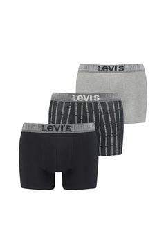 Cortefiel Gift box for men with 3 Levi's striped logo boxers Black