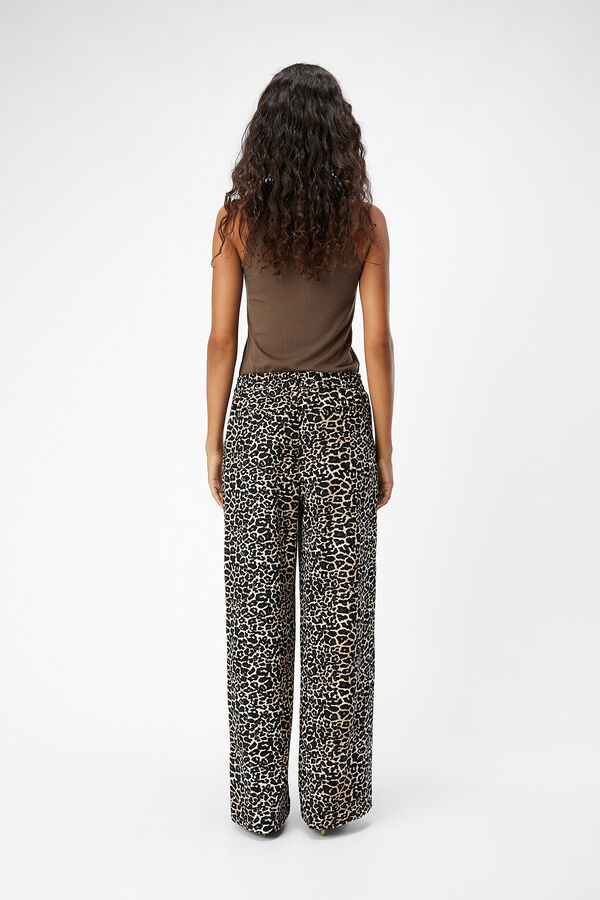 Object Pantalón animal print Beige
