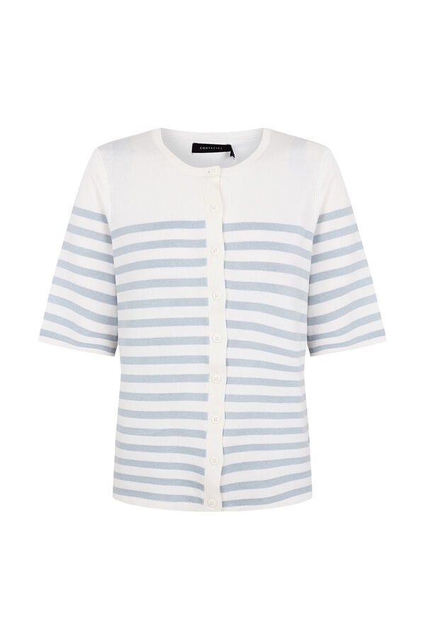 Cortefiel Short sleeve jacket Blue