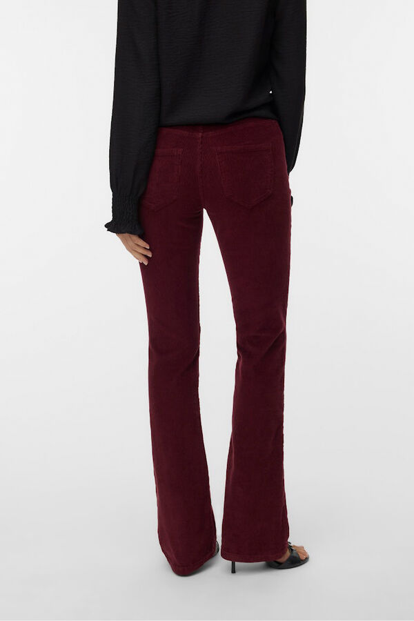 Vero Moda Calça calça boca de sino Vermelho