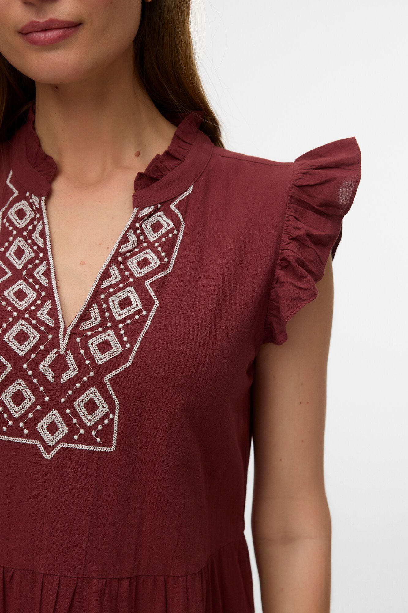 Vero Moda Vestido curto de algod&atilde;o