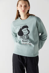 Cortefiel Sweatshirt Mafalda Verde