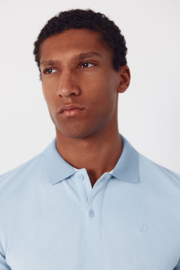 Cortefiel Piqu&eacute; polo shirt Blue