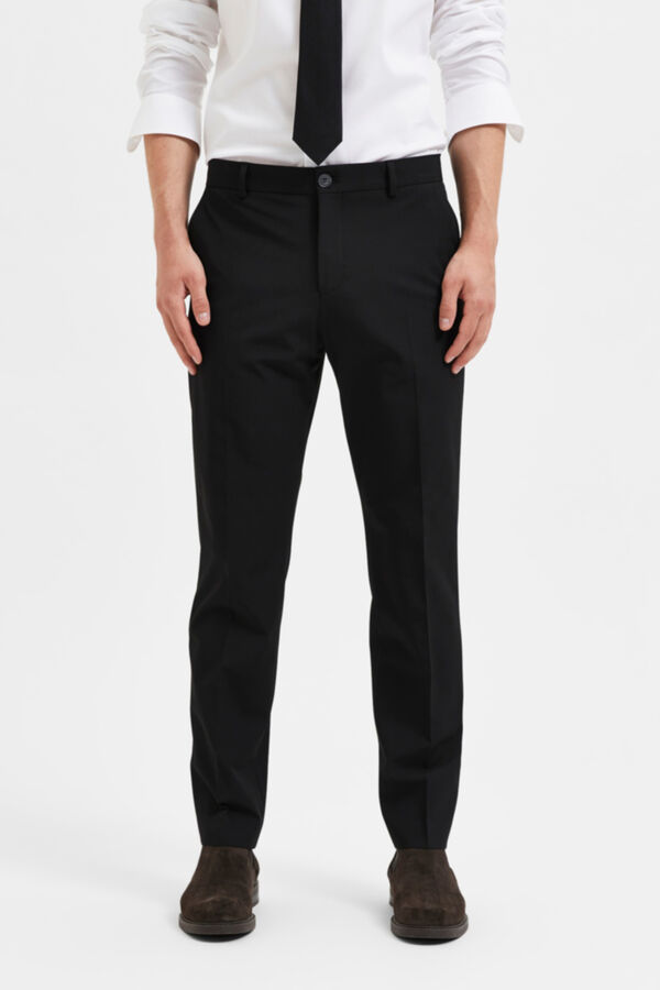 Cortefiel Pantalón de traje Slim Fit Negro