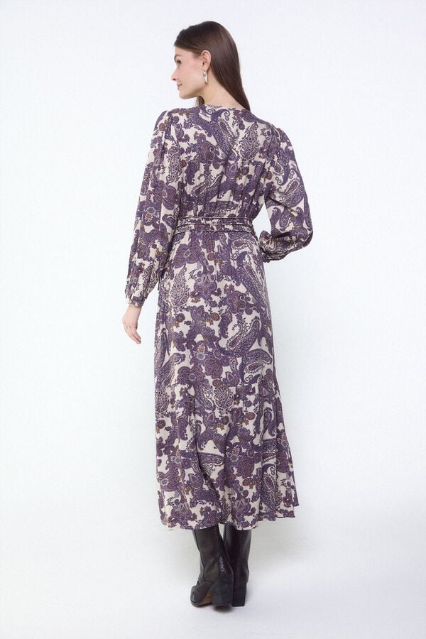 Slowlove Vestido fluido estampado Estampado morado