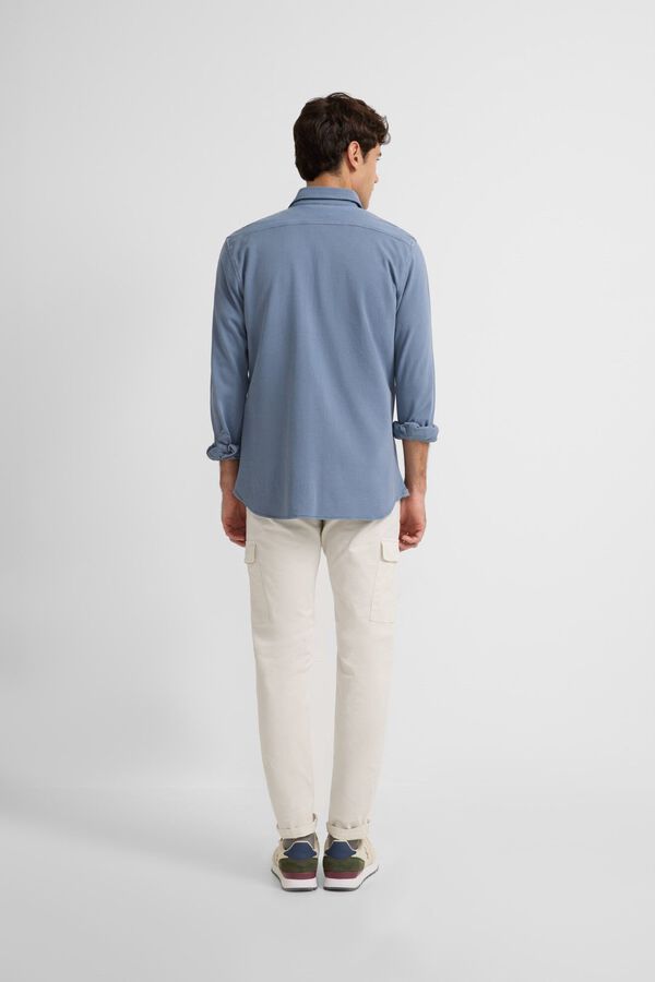 Silbon Camisa desportiva lisa Azul