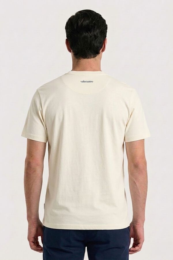 Valecuatro T-shirt logo Ecru