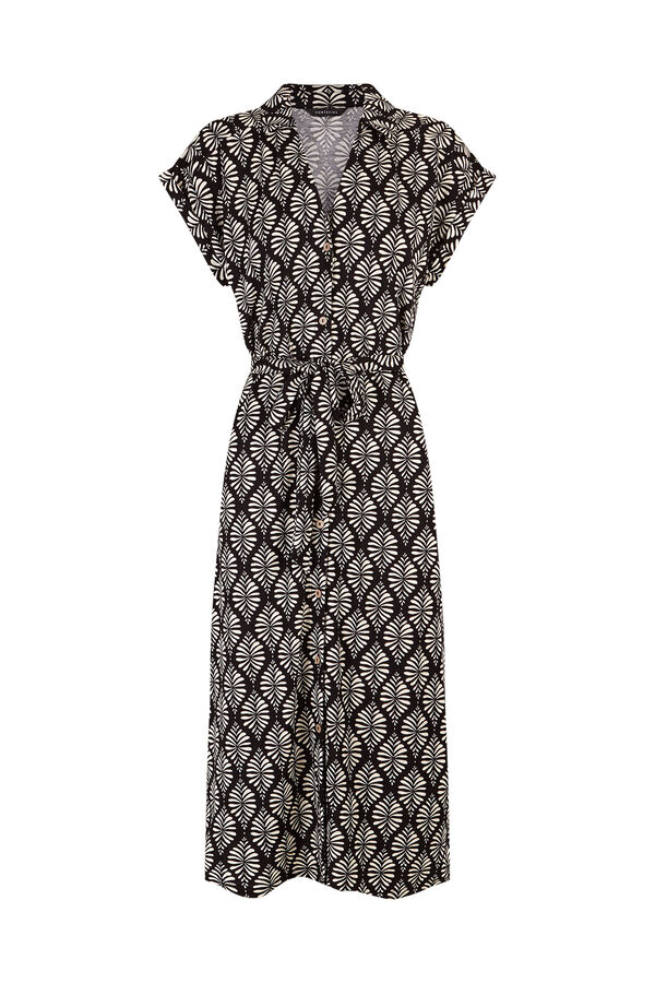 Cortefiel Shirt dress Printed grey