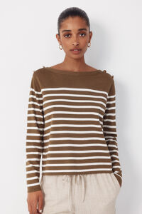 Cortefiel Striped button jumper