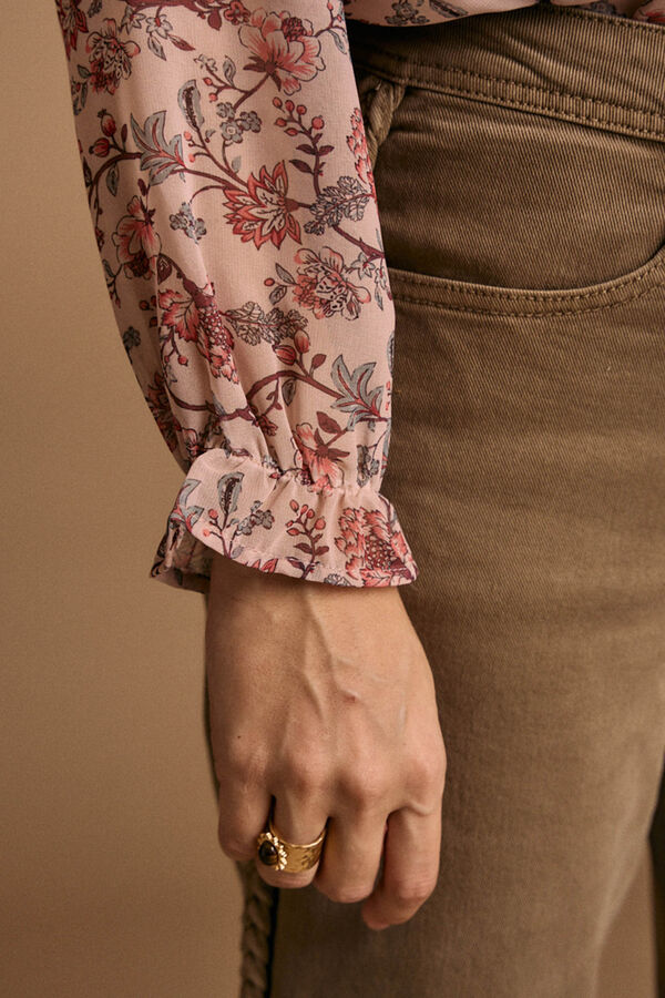 Pol&iacute;n Et Moi Blusa Brisa com estampado de flores Impress&atilde;o