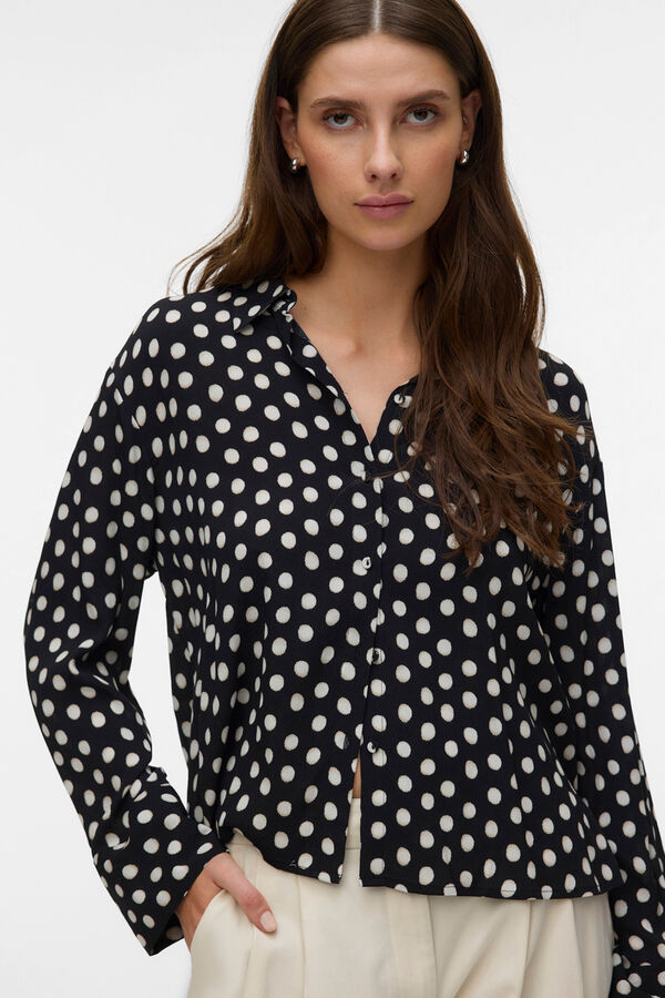 Vero Moda Camisa de bolinhas Preto