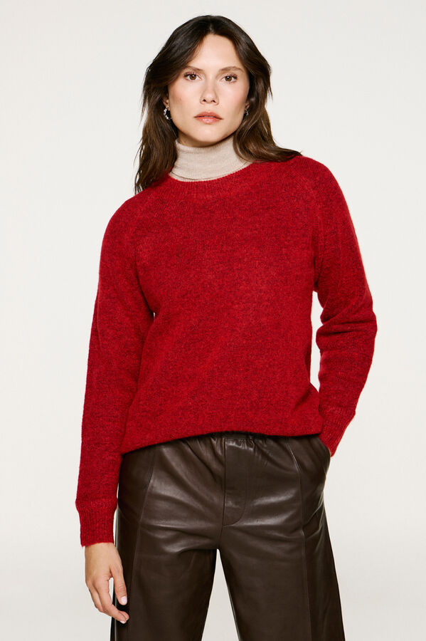 Selected Femme Camisola de lã e alpaca. Vermelho