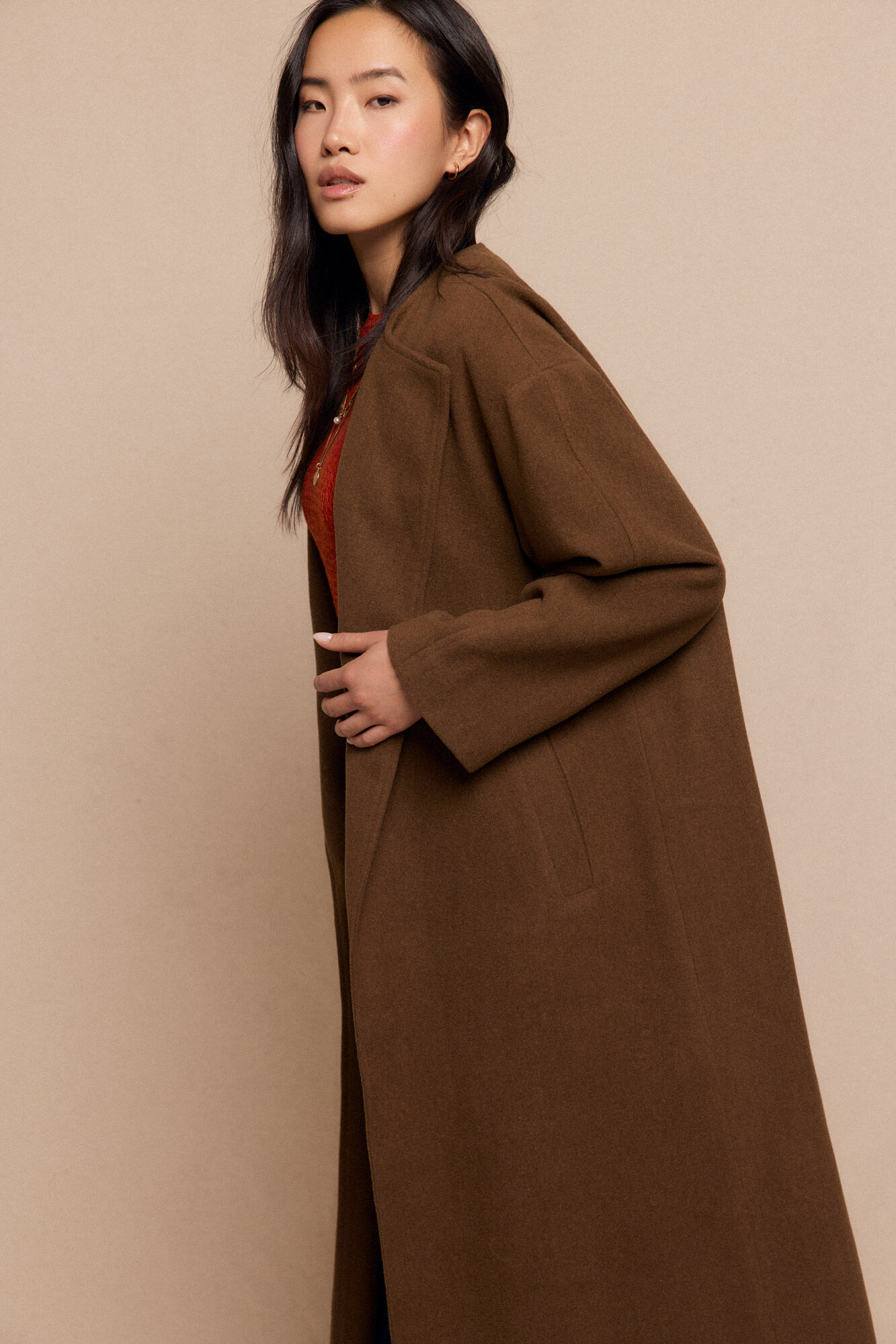 Slowlove Abrigo largo bufanda