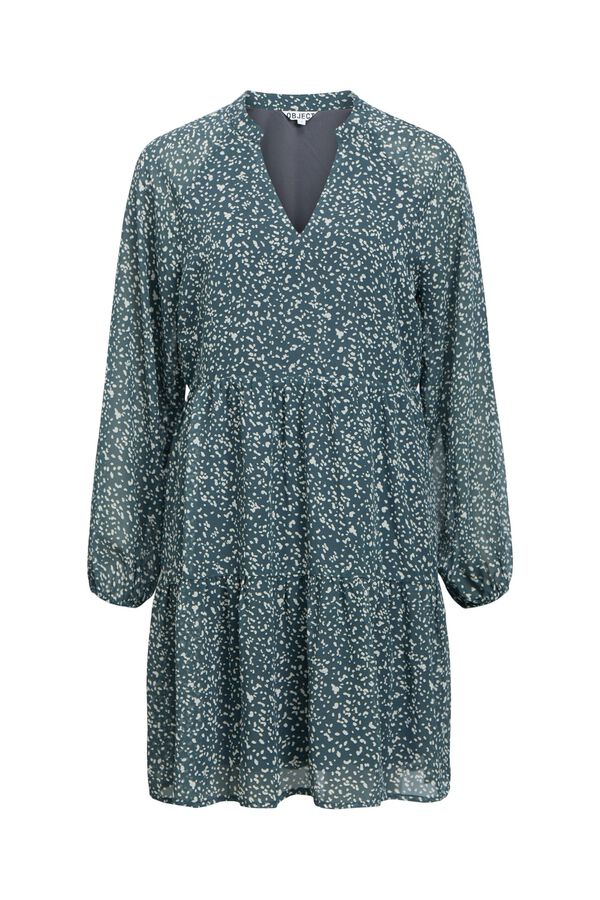 Object Vestido curto gaze estampado Azul