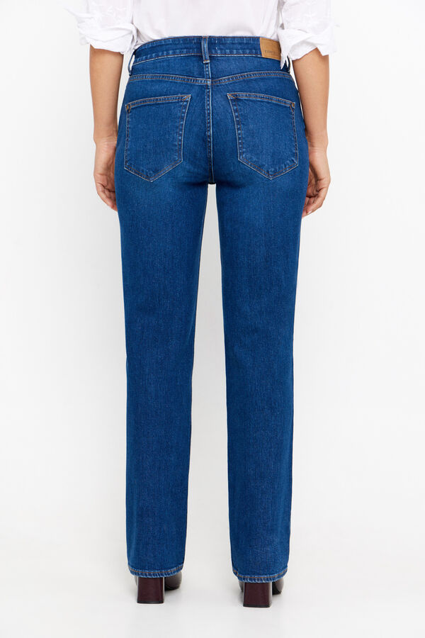 Cortefiel straight trousers Blue