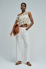 Salsa Jeans Cal&ccedil;as de linho Branco