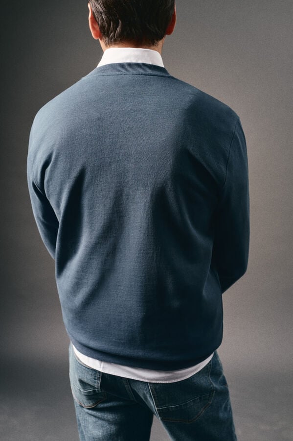 OOTO Sweatshirt com logo em relevo Azul